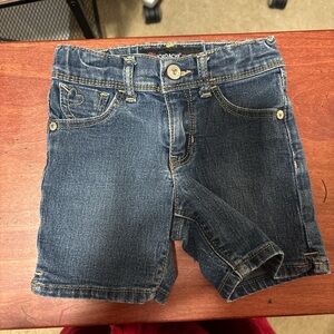 Girls Dark Wash Denim Shorts - Blue